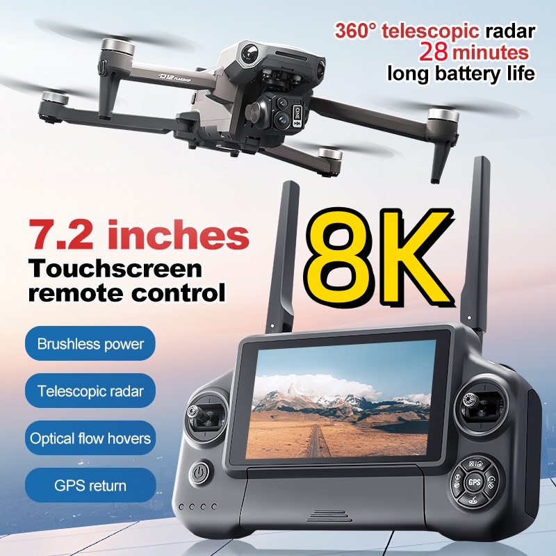 Квадрокоптер 8K с 3-осевым под – обзор и цена Drone Aerial Photography