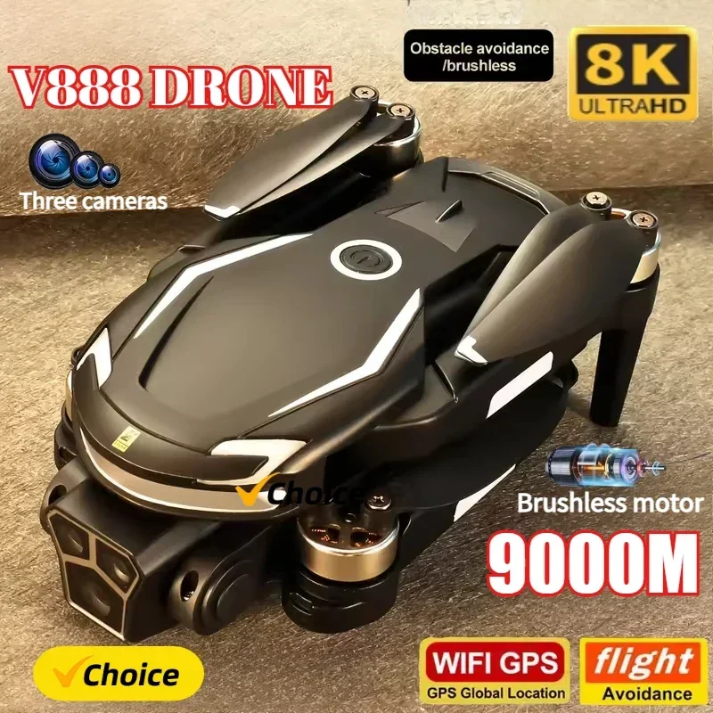 Новый дрон V888 8K с GPS, трем – обзор и цена Drone Photogrammetry